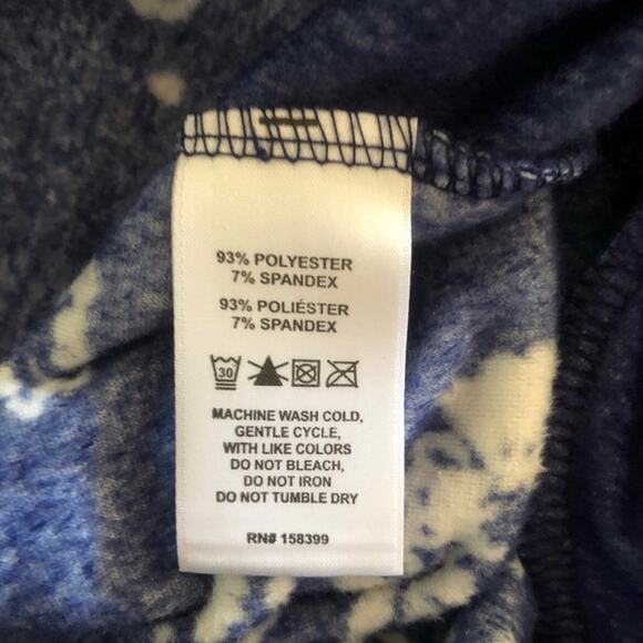 Hale Bob Pajamas NWT White Poodles Navy Pink Trim Wrist Ankles Hoodie Onesie Med - Picture 10 of 13